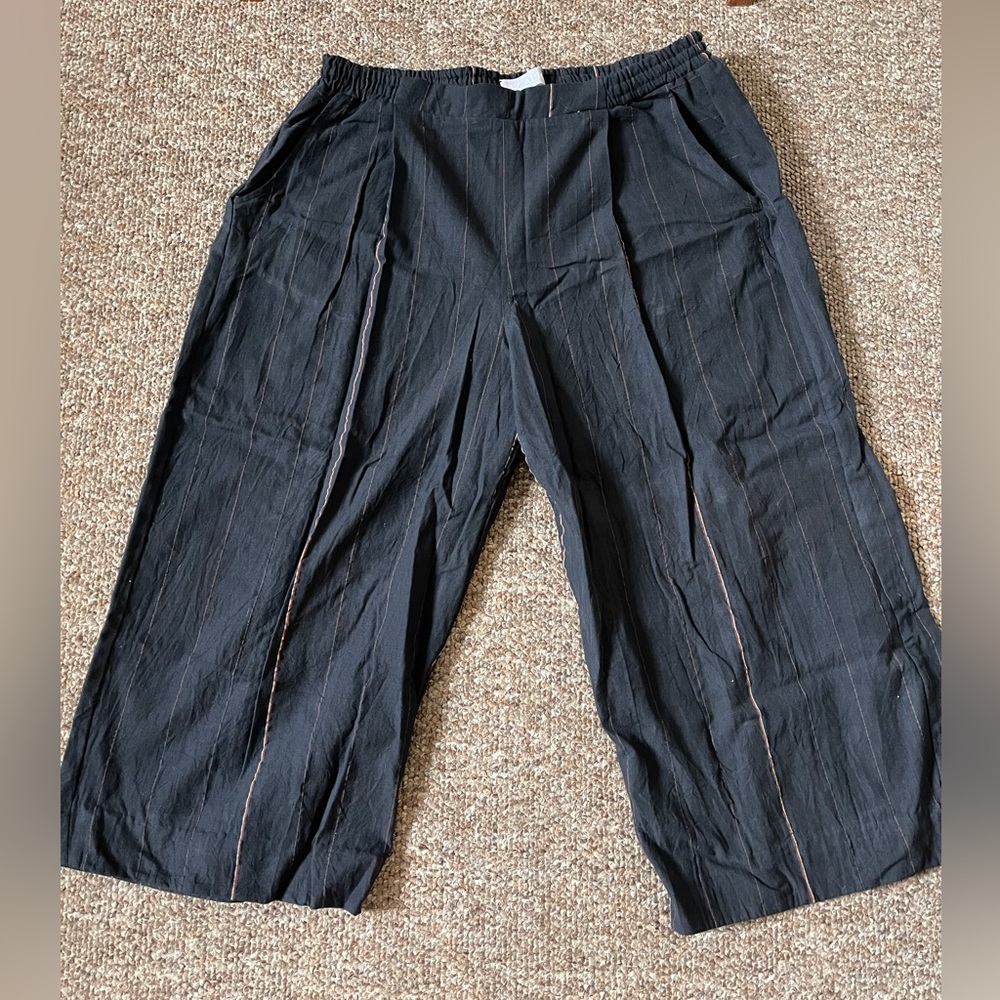 NWOT Liz Alig XL cropped linen pants